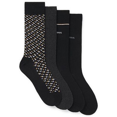 Boss Chaussettes, lot de 4, noir noir - Publicité Boss Chaussettes, lot de 4, noir noir - Publicité