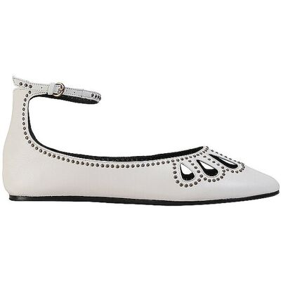 Isabel Marant Ballerines BLORIS blanc 39 - Publicité Isabel Marant Ballerines BLORIS blanc 39 - Publicité