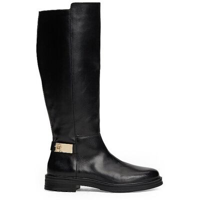 Tommy Hilfiger Bottes en cuir noir 36 - Publicité Tommy Hilfiger Bottes en cuir noir 36 - Publicité