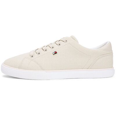 Tommy Hilfiger Sneaker TH LOW beige 38 - Publicité Tommy Hilfiger Sneaker TH LOW beige 38 - Publicité