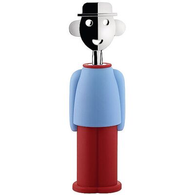 Alessi Tire-bouchon Alessandro M. Bleu ciel/Rouge multicolore - Publicité Alessi Tire-bouchon Alessandro M. Bleu ciel/Rouge multicolore - Publicité