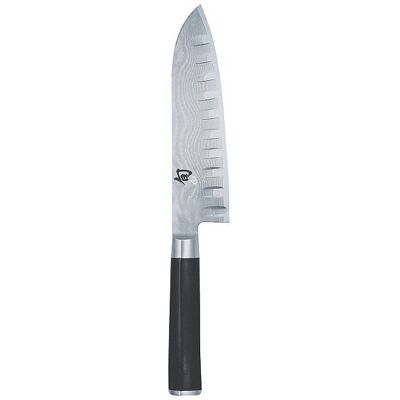 Kai Couteau Santoku alvéolé Shun Classic 18 cm argent - Publicité Kai Couteau Santoku alvéolé Shun Classic 18 cm argent - Publicité