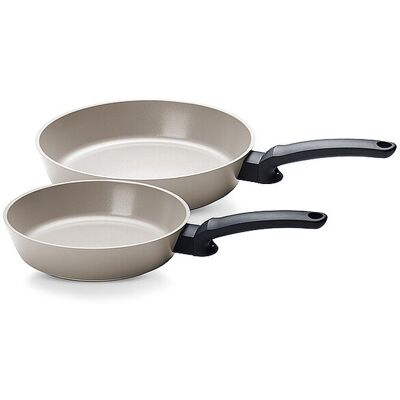 Fissler Poêle CERATAL EVO COMFORT 2 pces. Antiadhésive Gris chaud gris clair - Publicité Fissler Poêle CERATAL EVO COMFORT 2 pces. Antiadhésive Gris chaud gris clair - Publicité