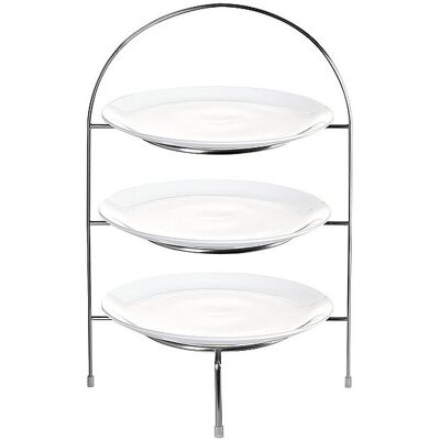 Asa Selection Présentoir à 3 niveaux pour assiettes 49 cm argent - Publicité Asa Selection Présentoir à 3 niveaux pour assiettes 49 cm argent - Publicité