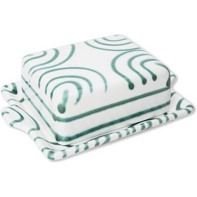 Gmundner Keramik Beurrier - Vert Flammé - 125g - Beurrier - Publicité Gmundner Keramik Beurrier - Vert Flammé - 125g - Beurrier - Publicité