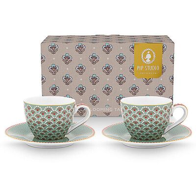 Studio Tasse à expresso avec soucoupe, lot de 2, 120 ml BLOOMING TALES Blue bleu clair - Publicité Studio Tasse à expresso avec soucoupe, lot de 2, 120 ml BLOOMING TALES Blue bleu clair - Publicité