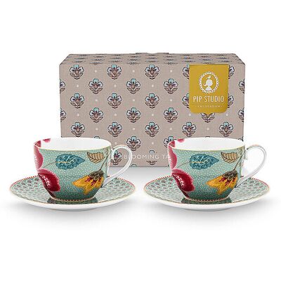 Studio Tasse à cappuccino avec soucoupe, lot de 2, 280 ml BLOOMING TALES Fantasy Blue bleu clair - Publicité Studio Tasse à cappuccino avec soucoupe, lot de 2, 280 ml BLOOMING TALES Fantasy Blue bleu clair - Publicité