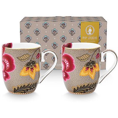 Studio Ensemble de 2 tasses à anse 145 ml Small BLOOMING TALES Fantasy Khaki camel - Publicité Studio Ensemble de 2 tasses à anse 145 ml Small BLOOMING TALES Fantasy Khaki camel - Publicité