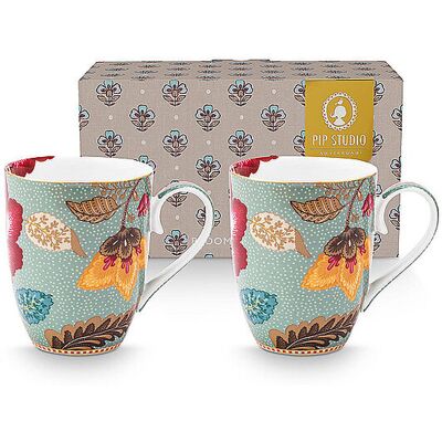 Studio Set de 2 tasses à anse 350 ml Large BLOOMING TALES Fantasy Blue bleu clair - Publicité Studio Set de 2 tasses à anse 350 ml Large BLOOMING TALES Fantasy Blue bleu clair - Publicité