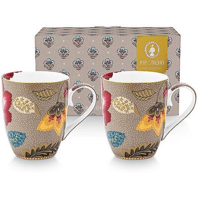 Studio Ensemble de 2 tasses à anse 350 ml Large BLOOMING TALES Fantasy Kaki camel - Publicité Studio Ensemble de 2 tasses à anse 350 ml Large BLOOMING TALES Fantasy Kaki camel - Publicité