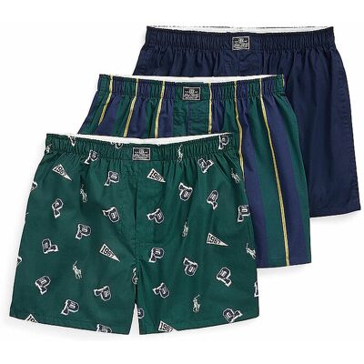 Ralph Lauren Boxershorts lot de 3 imprimé navy vert foncé XL - Publicité Ralph Lauren Boxershorts lot de 3 imprimé navy vert foncé XL - Publicité