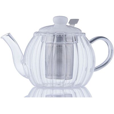 Kensington Théière LUXE 1000ml Verre /Blanc - Publicité Kensington Théière LUXE 1000ml Verre /Blanc - Publicité
