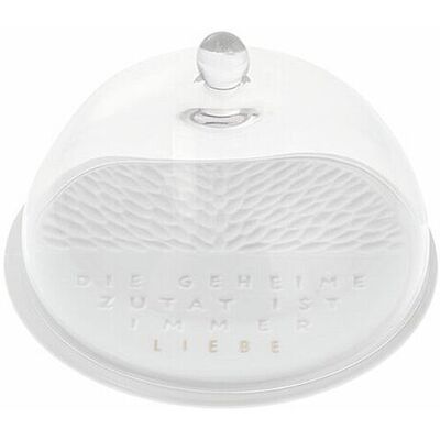 Raeder Cloche en verre avec assiette INGRÉDIENT SECRET blanc - Publicité Raeder Cloche en verre avec assiette INGRÉDIENT SECRET blanc - Publicité