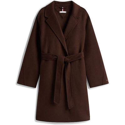 Tommy Hilfiger Manteau en laine marron 42 - Publicité Tommy Hilfiger Manteau en laine marron 42 - Publicité