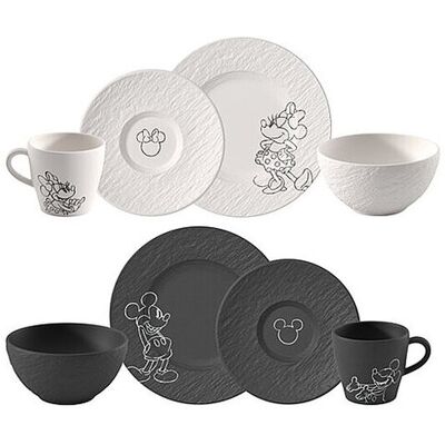 Villeroy & Boch Set de petit-déjeuner 8 pièces MANUFACTURE-MICKEY MOUSE Blanc/Noir noir - Publicité Villeroy & Boch Set de petit-déjeuner 8 pièces MANUFACTURE-MICKEY MOUSE Blanc/Noir noir - Publicité