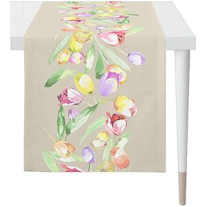 Apelt Chemin de table SEASON 140x48cm Vert/Tulipes vert - Publicité Apelt Chemin de table SEASON 140x48cm Vert/Tulipes vert - Publicité