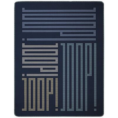 Joop Plaid 150x200cm ! BARS Navy bleu marine - Publicité Joop Plaid 150x200cm ! BARS Navy bleu marine - Publicité