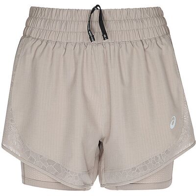 Asics Shorts de running 2-en-1 Nagino Run pour femme camel XS - Publicité Asics Shorts de running 2-en-1 Nagino Run pour femme camel XS - Publicité
