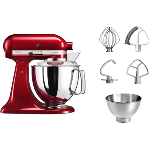 KITCHENAID Robot pâtissier 4.8 L sur socle Rouge Pomme Amour 4L8 - 5KSM175PSECA