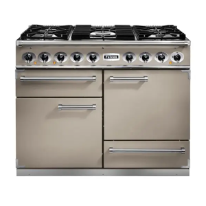 Cuisinière FALCON Semi Pro DELUXE 1092 Mixte 110 Fauve/Nickel brossé - F1092DXDFFN/NM-EU - Publicité Cuisinière FALCON Semi Pro DELUXE 1092 Mixte 110 Fauve/Nickel brossé - F1092DXDFFN/NM-EU - Publicité