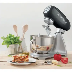 SMEG Robot Pétrin Noir Alu Coulé 4.8L Annees 50 - SMF02BLEU