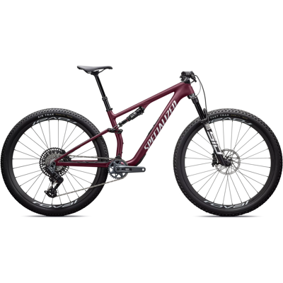 VTT Vélo Specialized Epic 8 Expert Axs Satin Bordeaux Metallic/White L - Publicité VTT Vélo Specialized Epic 8 Expert Axs Satin Bordeaux Metallic/White L - Publicité