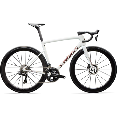 VELOS DE ROUTE Vélo Specialized Tarmac Sl8 Sw Di2 Gloss Metallic White Silver/Pearl/Black 49 - Publicité VELOS DE ROUTE Vélo Specialized Tarmac Sl8 Sw Di2 Gloss Metallic White Silver/Pearl/Black 49 - Publicité