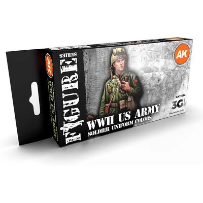 Coffret de peinture AK Interactive Ww2 Us Uniforms 3G Noir TU - Publicité Coffret de peinture AK Interactive Ww2 Us Uniforms 3G Noir TU - Publicité