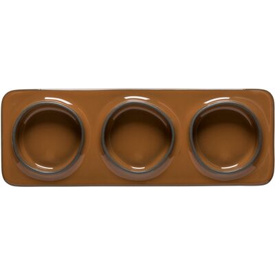 Plateau rectangulaire de 3 compartiment Costa Nova Ambar (x6) Marron 28,0 X 9,9 2,7 cm - Publicité Plateau rectangulaire de 3 compartiment Costa Nova Ambar (x6) Marron 28,0 X 9,9 2,7 cm - Publicité