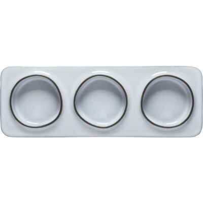 Plateau rectangulaire de 3 compartiment Costa Nova Ambar (x6) Blanc 28,0X9,9 2,7 cm - Publicité Plateau rectangulaire de 3 compartiment Costa Nova Ambar (x6) Blanc 28,0X9,9 2,7 cm - Publicité