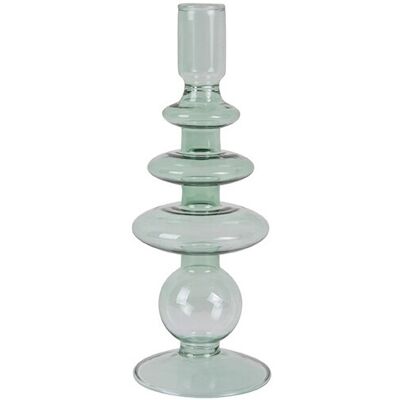 Bougeoir verre Present Time Art Rings Large Vert 22,5x8,5 cm - Publicité Bougeoir verre Present Time Art Rings Large Vert 22,5x8,5 cm - Publicité