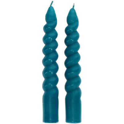 Bougies torsadées Rex London (x2) Bleu 2,9x2,9x20 cm - Publicité Bougies torsadées Rex London (x2) Bleu 2,9x2,9x20 cm - Publicité