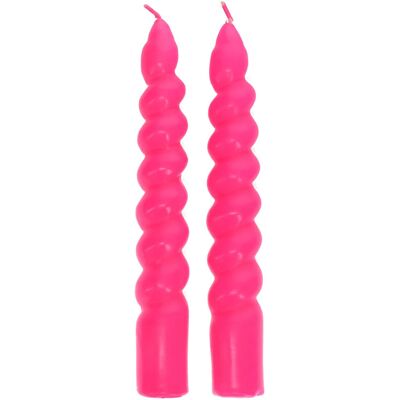 Bougies torsadées Rex London (x2) Rose 2,9x2,9x20 cm - Publicité Bougies torsadées Rex London (x2) Rose 2,9x2,9x20 cm - Publicité