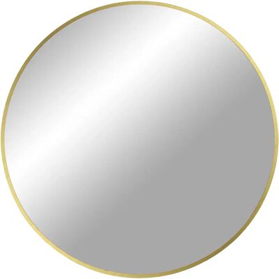 Miroir en aluminium House Nordic - Ø 80 cm - Cadre marron clair - Design circulaire - Publicité Miroir en aluminium House Nordic - Ø 80 cm - Cadre marron clair - Design circulaire - Publicité