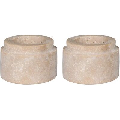 House Nordic - Ensemble de 2 Bougeoirs Beige - Porte-bougies & Lanterne - Publicité House Nordic - Ensemble de 2 Bougeoirs Beige - Porte-bougies & Lanterne - Publicité
