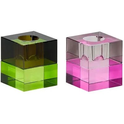 Bougeoir Hubsch Interior Block (x2) Marron 5x56 cm - Publicité Bougeoir Hubsch Interior Block (x2) Marron 5x56 cm - Publicité