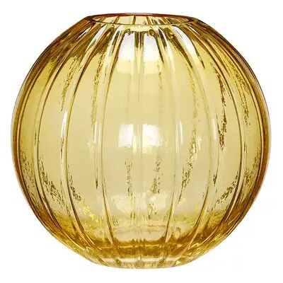 Vase fleur ronde Hubsch Interior Jaune 18x17 cm - Publicité Vase fleur ronde Hubsch Interior Jaune 18x17 cm - Publicité