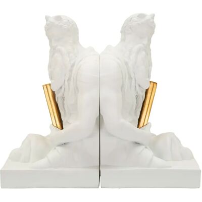 Objet décoratif Mauro Ferretti Book End Poseidone Blanc 25,5x15x22,3 cm - Publicité Objet décoratif Mauro Ferretti Book End Poseidone Blanc 25,5x15x22,3 cm - Publicité
