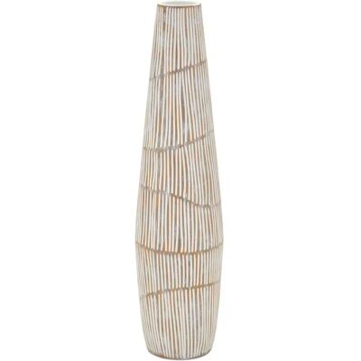 Vase en résine Mauro Ferretti Hanoi Blanc 17x68,5 cm - Publicité Vase en résine Mauro Ferretti Hanoi Blanc 17x68,5 cm - Publicité