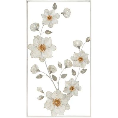 Panneau mural en métal blanc à fleurs Mauro Ferretti - Panneau mural - Publicité Panneau mural en métal blanc à fleurs Mauro Ferretti - Panneau mural - Publicité