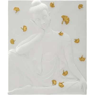 Décoration murale Mauro Ferretti Buddha Blanc 46x5,7x55,5 - Publicité Décoration murale Mauro Ferretti Buddha Blanc 46x5,7x55,5 - Publicité