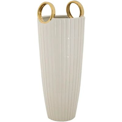 Vase Mauro Ferretti Ceramica Shopping Blanc 18x25 cm - Publicité Vase Mauro Ferretti Ceramica Shopping Blanc 18x25 cm - Publicité