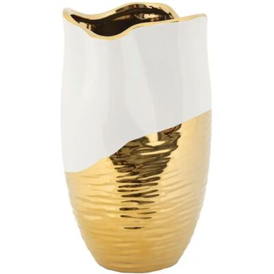 Vase Mauro Ferretti Ceramica Lux Blanc 20x35 cm - Publicité Vase Mauro Ferretti Ceramica Lux Blanc 20x35 cm - Publicité