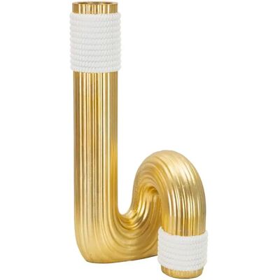 Vase Mauro Ferretti Bann Big Doré 15,3x13x30,5 cm - Publicité Vase Mauro Ferretti Bann Big Doré 15,3x13x30,5 cm - Publicité