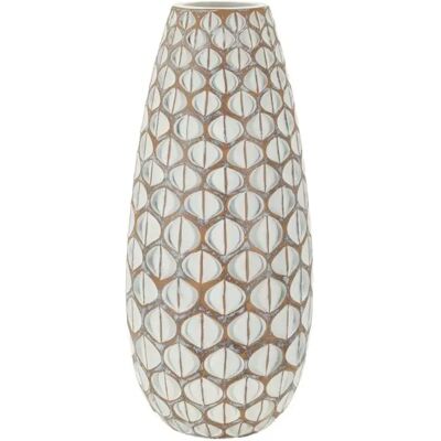 Vase Mauro Ferretti Resina Tibet Blanc 20x45,5 cm - Publicité Vase Mauro Ferretti Resina Tibet Blanc 20x45,5 cm - Publicité