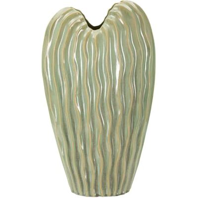 Vase sinueuse Mauro Ferretti Venice Vert 27x14x46,5 cm - Publicité Vase sinueuse Mauro Ferretti Venice Vert 27x14x46,5 cm - Publicité