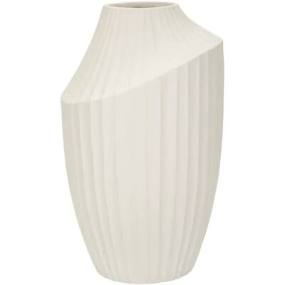 Vase sinueuses Mauro Ferretti Ice Beige 22,5x38 cm - Publicité Vase sinueuses Mauro Ferretti Ice Beige 22,5x38 cm - Publicité