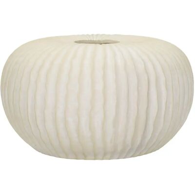 Vase large et basse Mauro Ferretti Icicle Beige 40x23 cm - Publicité Vase large et basse Mauro Ferretti Icicle Beige 40x23 cm - Publicité