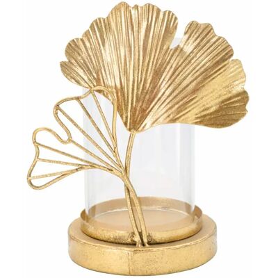 Bougeoir Mauro Ferretti Leaf Doré 17x12x21 cm - Publicité Bougeoir Mauro Ferretti Leaf Doré 17x12x21 cm - Publicité
