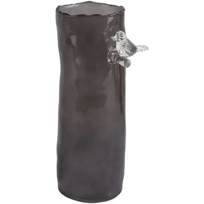 Vase large Present Time Bird On Branch Gris 27x9,5 cm - Publicité Vase large Present Time Bird On Branch Gris 27x9,5 cm - Publicité